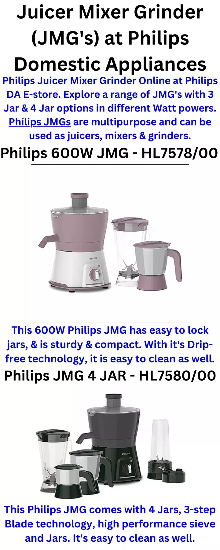 juicer mixer grinder jmg s at philips domestic