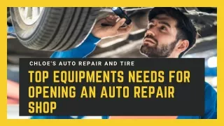 Top Equipments Needs For Opening An Auto Repair Shop