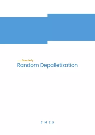 Innovative Random Depalletization Solution | CMES Robotics