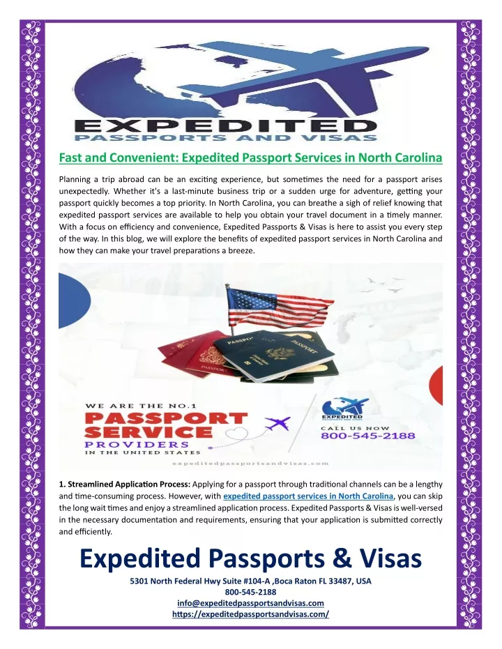 fast and convenient expedited passport services