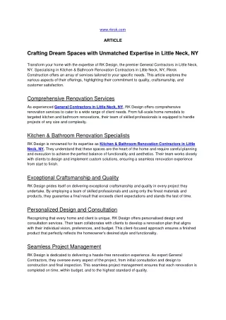 Crafting Dream Spaces with Unmatched Expertise in Little Neck, NY