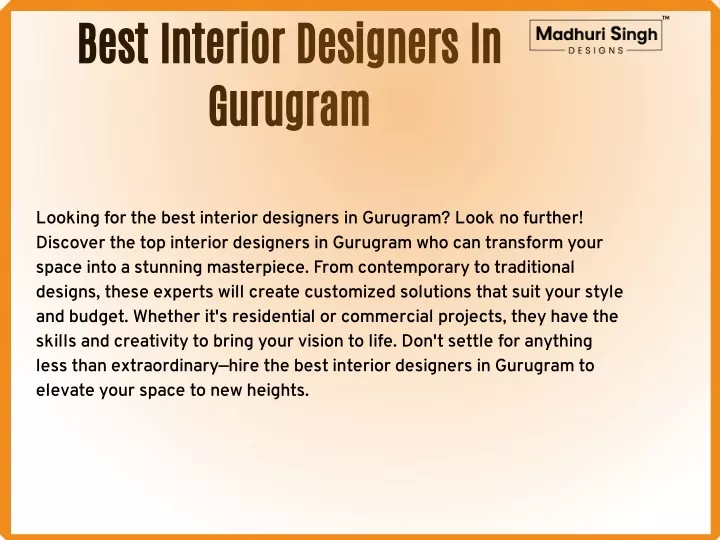 best interior designers in gurugram looking