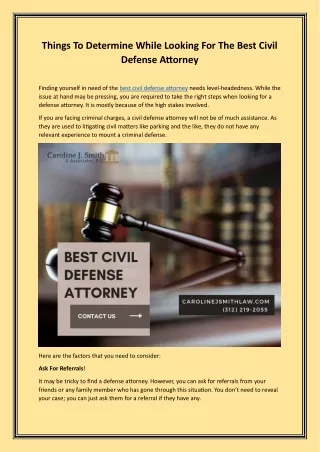 Homewood's Best Civil Defense Attorney