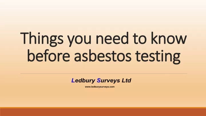 things you need to know before asbestos testing