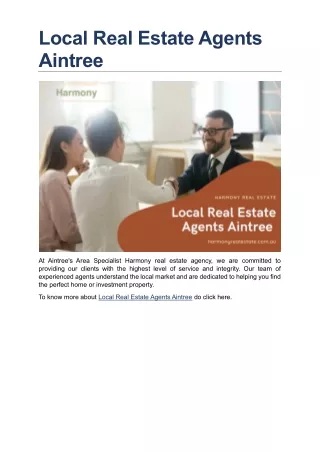 local real estate agents aintree