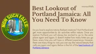 Best Lookout of Portland Jamaica All You Need To Know!