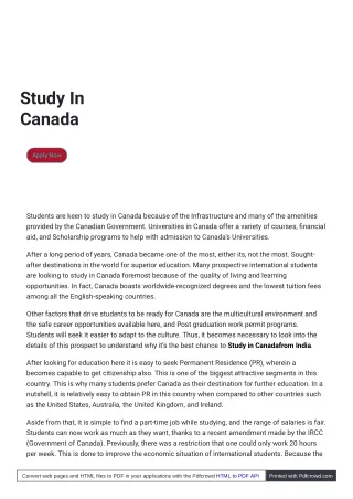 study in canada