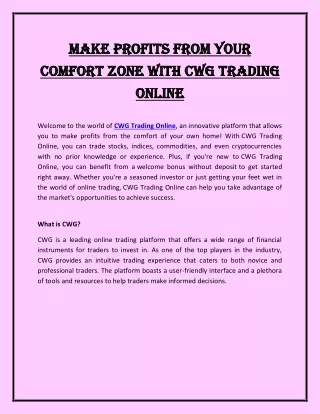 make profits from your make profits from your