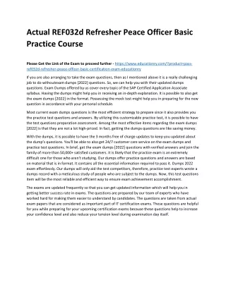 actual ref032d refresher peace officer basic