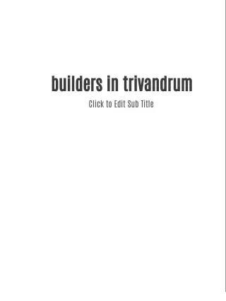 builders in trivandrum