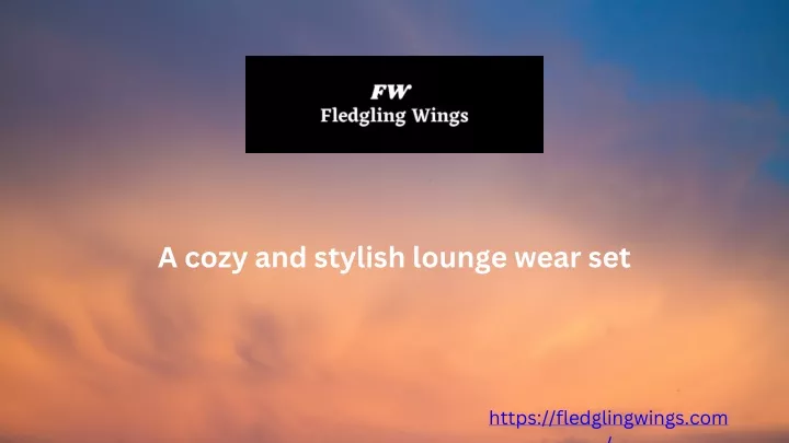 a cozy and stylish lounge wear set