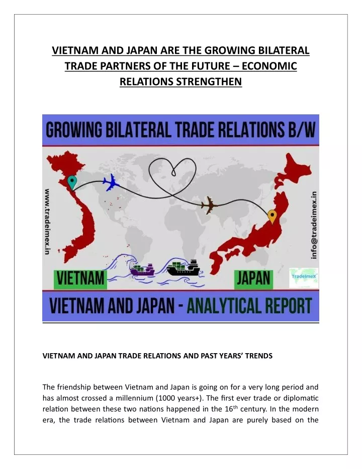 vietnam and japan are the growing bilateral trade