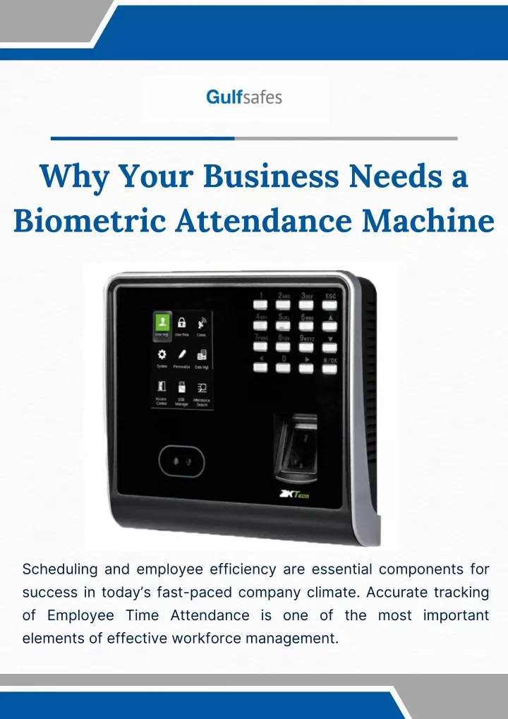 why your business needs a biometric attendance