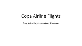 Copa Airline Flights