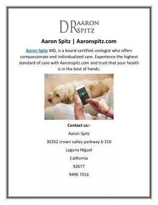 aaron spitz aaronspitz com