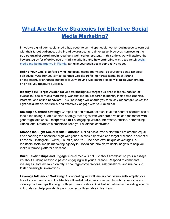 what are the key strategies for effective social