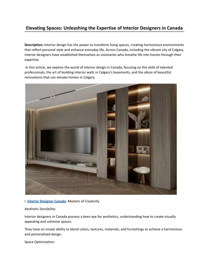 elevating spaces unleashing the expertise