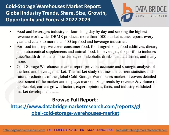 cold storage warehouses market report global