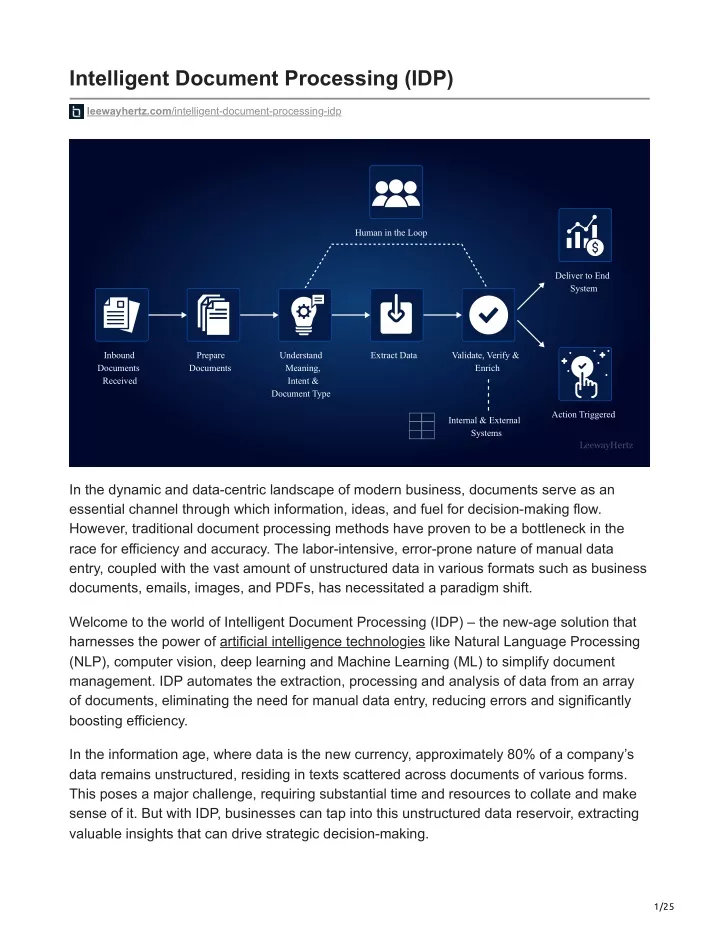 intelligent document processing idp