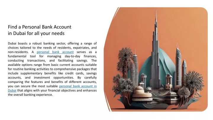 find a personal bank account in dubai