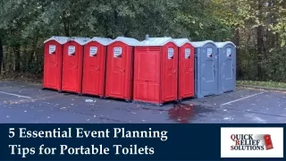 5 Essential Event Planning Tips for Portable Toilets
