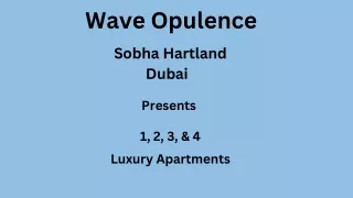Sobha Wave Opulence Sobha Hartland Dubai -E-Brochure