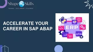 Accelerate your Career | SAP ABAP Training in Noida | ShapeMySkills