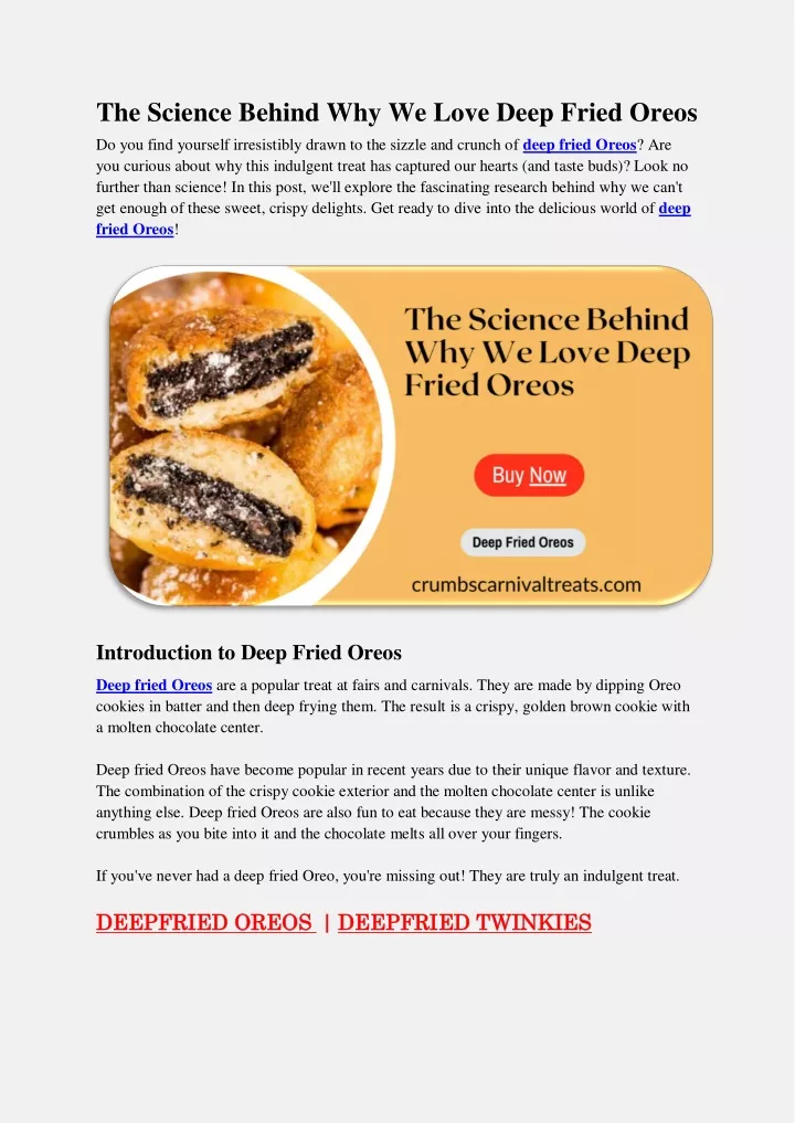 the science behind why we love deep fried oreos