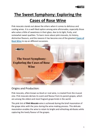 The Sweet Symphony - Exploring the Cases of Rose Wine