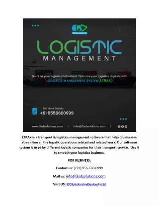 ltrax is a transport logistics management