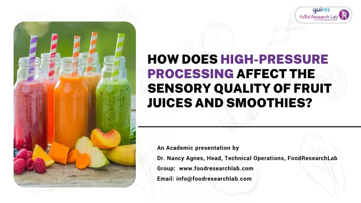 how does high pressure processing affect