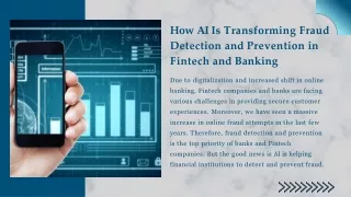 How AI Is Transforming Fraud Detection and Prevention in Fintech and Banking