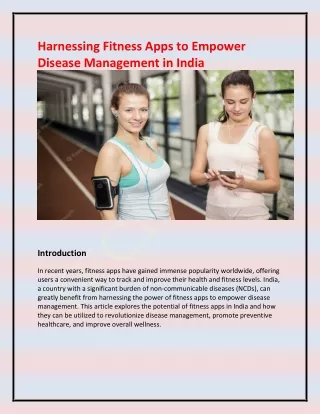 harnessing fitness apps to empower disease