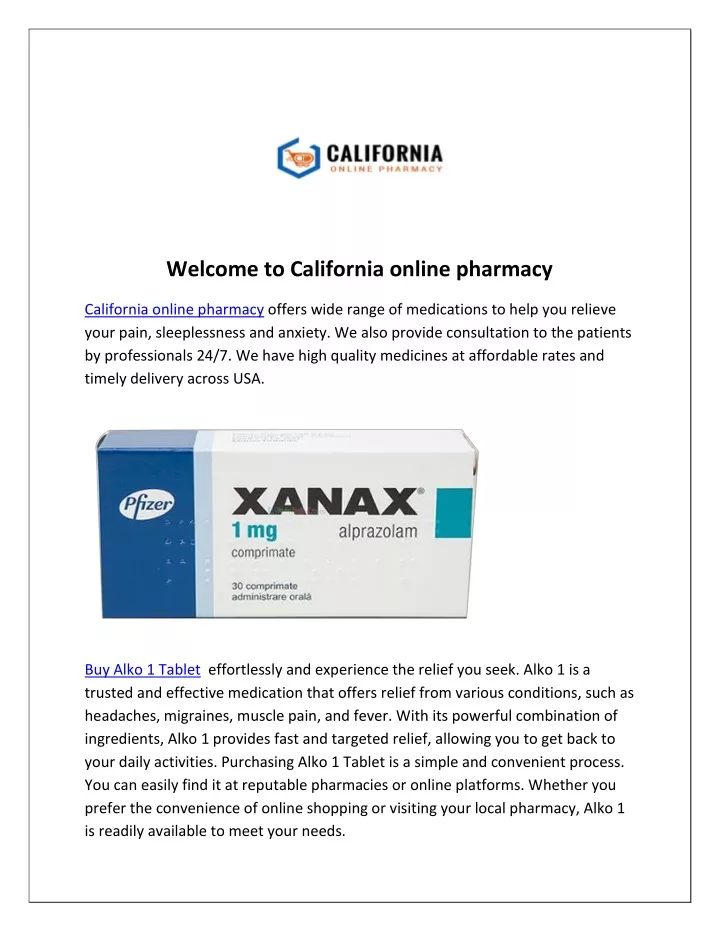 welcome to california online pharmacy