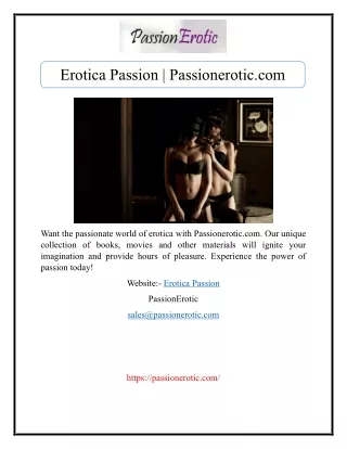 Erotica Passion | Passionerotic.com