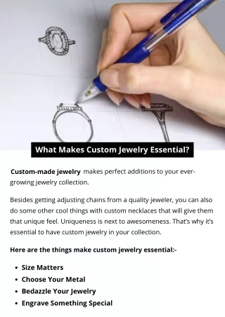 what makes custom jewelry essential