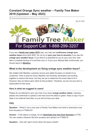 constant orange sync weather family tree maker