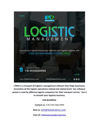 ltrax is a transport logistics management