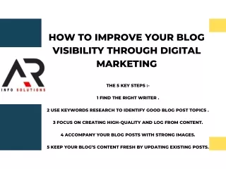 How to improve your blog visibility through digital marketing