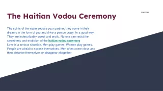 The Haitian Vodou Ceremony