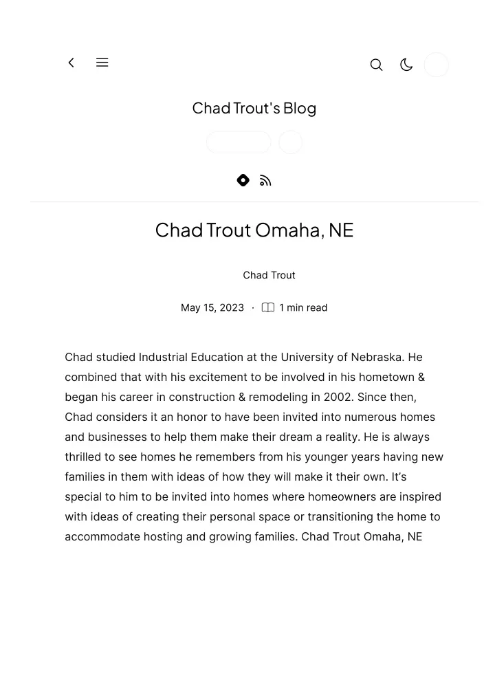 chad trout s blog