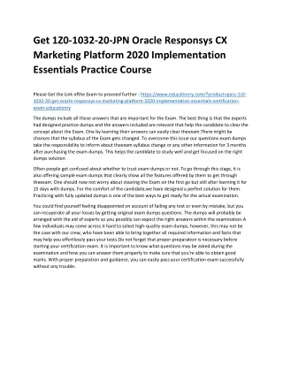 get 1z0 1032 20 jpn oracle responsys cx marketing