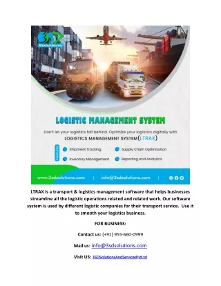 ltrax is a transport logistics management