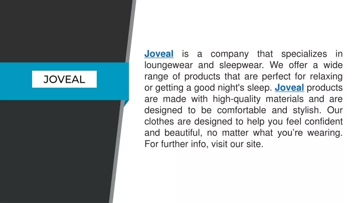 joveal is a company that specializes