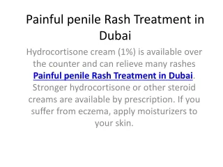 painful penile rash treatment in dubai