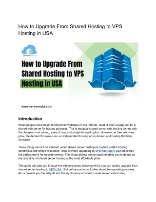 How to Upgrade From Shared Hosting to VPS Hosting in Germany