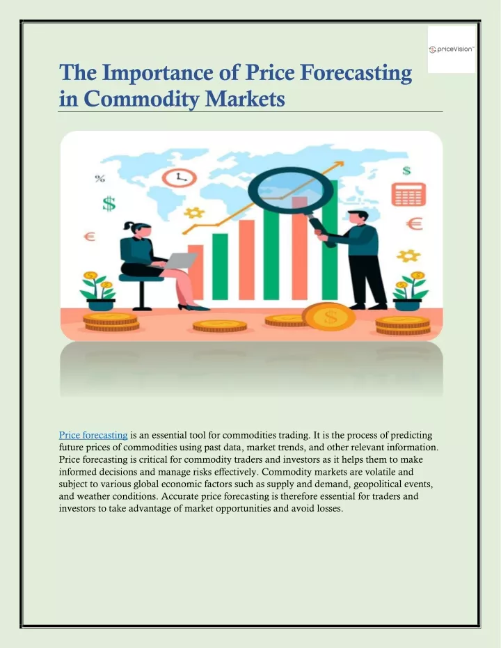 the importance of price forecasting in commodity