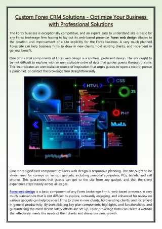 custom custom forex