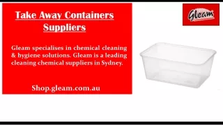 Take Away Containers Suppliers