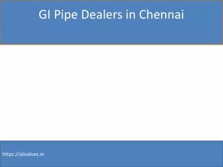 GI Pipe Dealers in Chennai